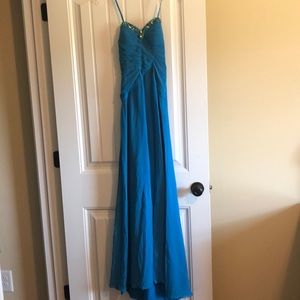 Blue Faviana prom dress